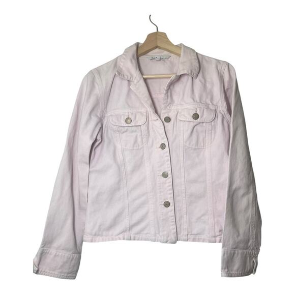 Cabi Denim Jacket Pale Pink Size Medium Cotton 133 - Picture 1 of 5
